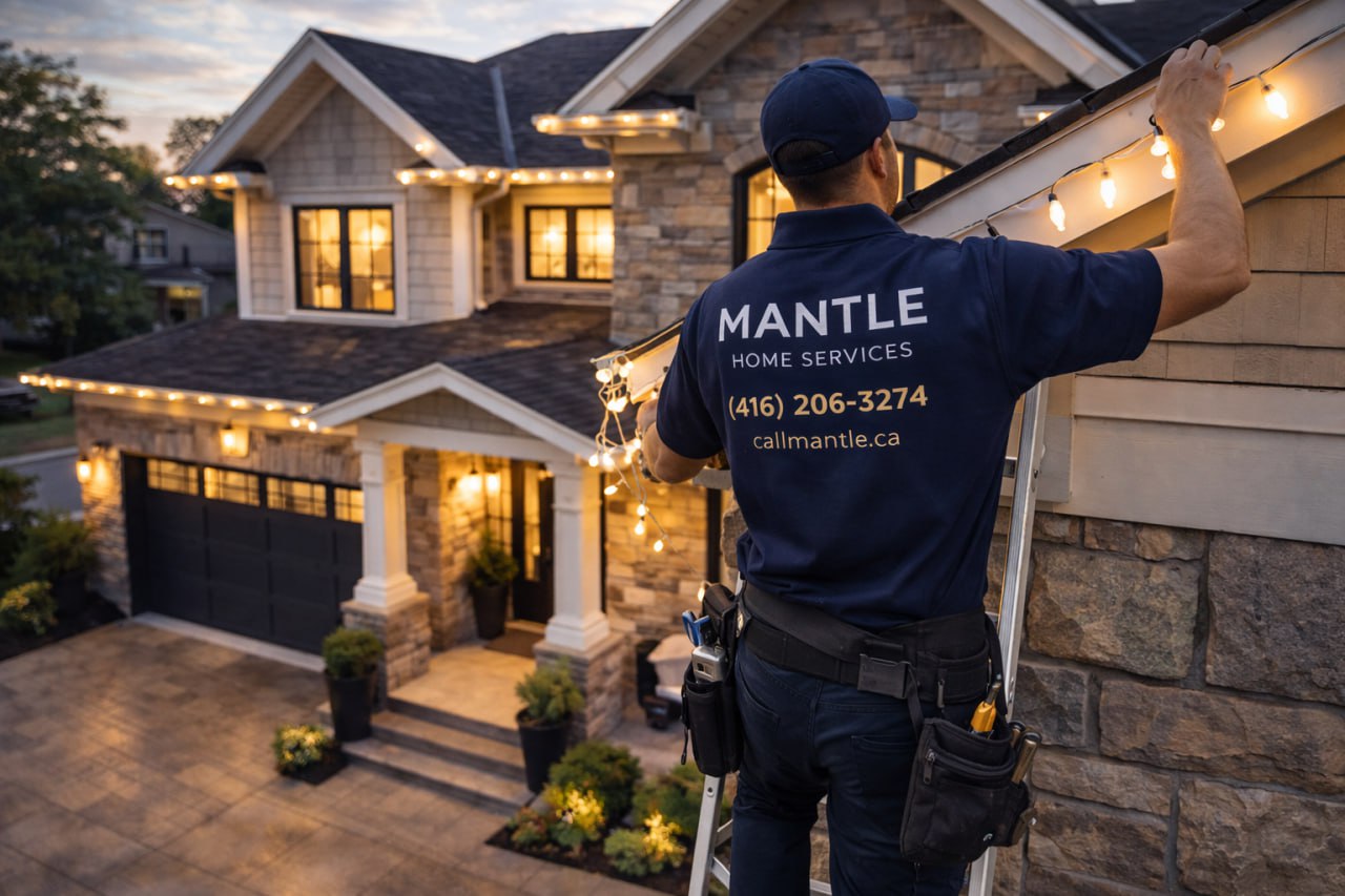 Professional holiday light installation in Toronto